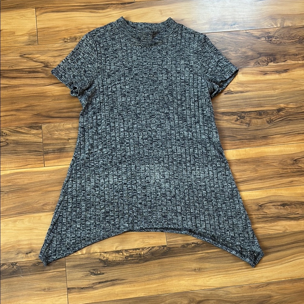 Gray Textured Women's Top